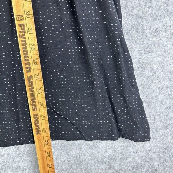 Eileen Fisher Top Womens 22W Black Morse Code Geometric Tencel Blend Blouse Slit - Picture 11 of 13